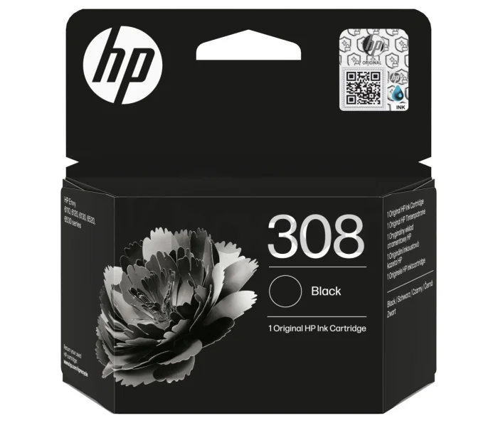 HP 308 ink. náplň čierna, 7FP21UE