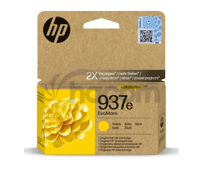 HP 937e atramentová náplň žltá, 4S6W8NE