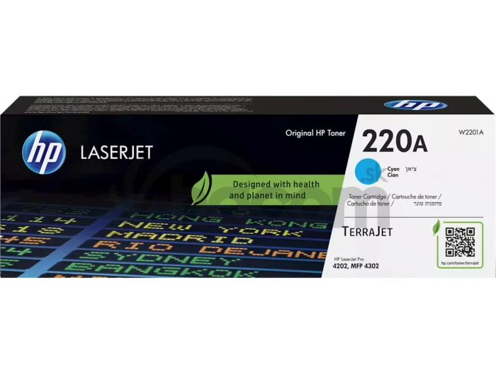 HP W2201A, cyan toner. kazeta HP LaserJet 220A