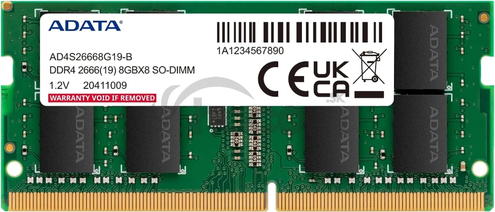 Adata/SO-DIMM DDR4/8GB/2666MHz/CL19/1x8GB