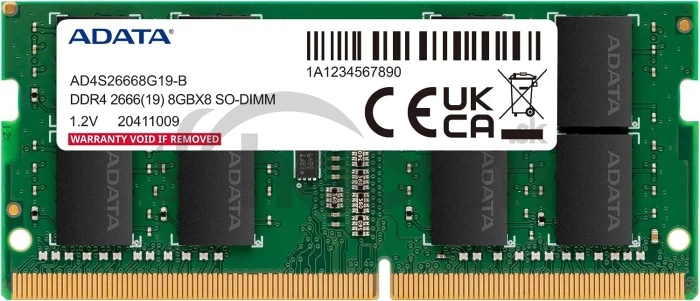 Adata/SO-DIMM DDR4/8GB/2666MHz/CL19/1x8GB