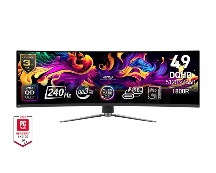 MSI MPG/491CQPX/49"/QD-OLED/DQHD/240Hz/0,03ms/Čierna/3R