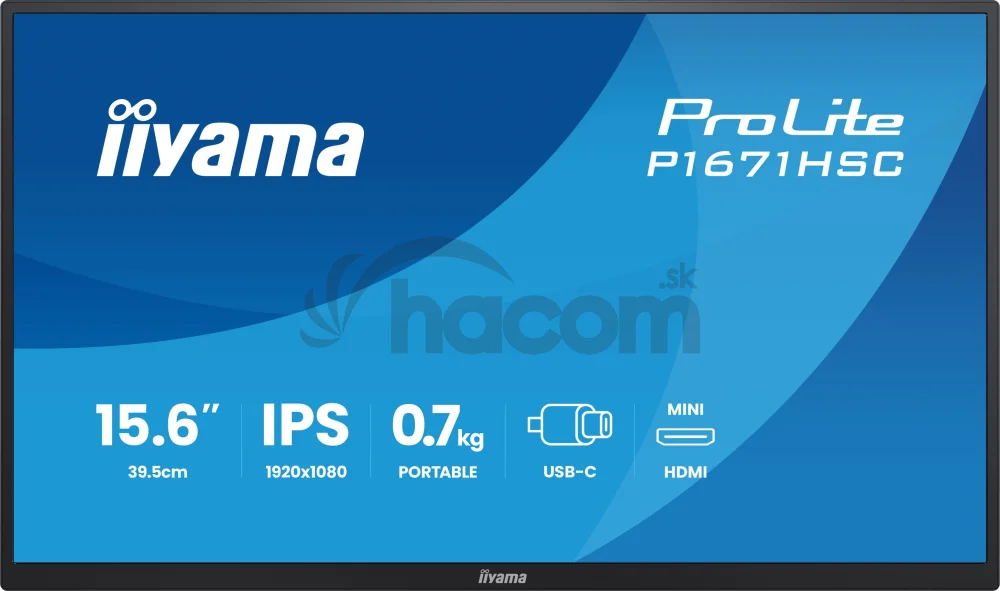 iiyama ProLite/P1671HSC-B1/15,6"/IPS/FHD/60Hz/3ms/Čierna/3R