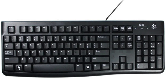 Logitech K120/Drôtová USB/US layout/Čierna