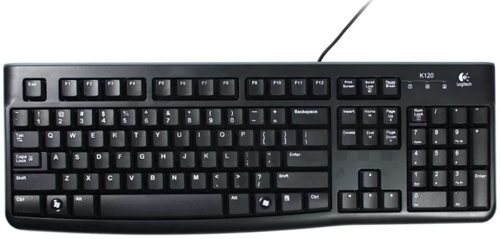 Logitech K120/Drôtová USB/US layout/Čierna