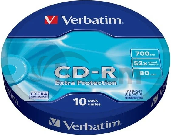 VERBATIM CD-R Verbatim DL 700MB 52x Extra protection 10-spindl RETAIL