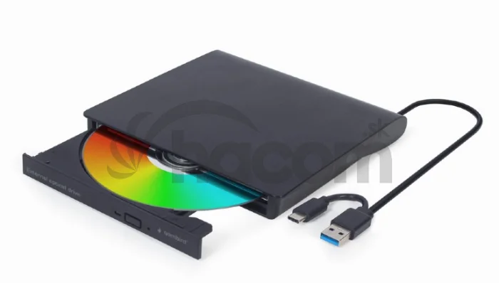 GEMBIRD externý USB DVD mechanika, čierna