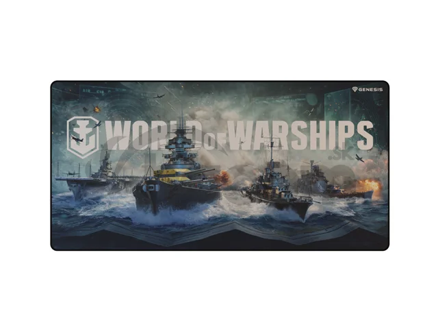 Herná podložka pod myš Genesis CARBON 500 WORLD of WARSHIPS ARMADA, MAXI 90x45cm