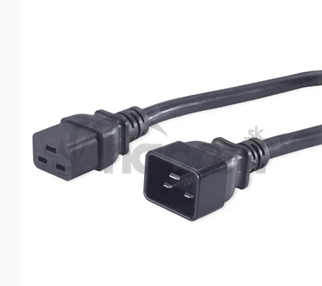 PremiumCord Kábel sieťový predlžovací 230V 16A 1,5m, konektory IEC 320 C19 - IEC 320 C20