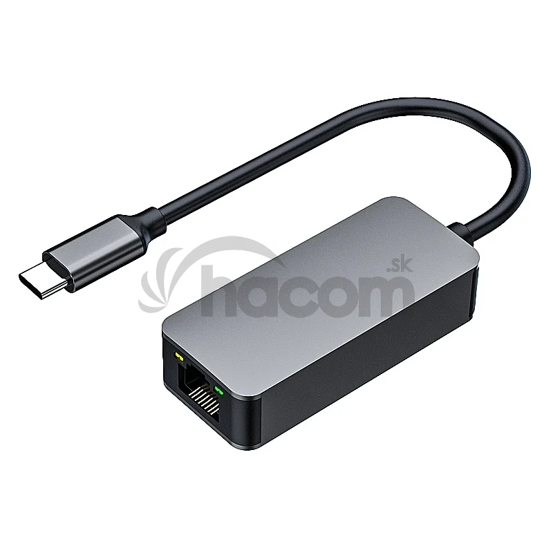 PremiumCord adaptér USB-C -> LAN RJ45 ETHERNET 2,5 G/1000 MBIT Aluminium