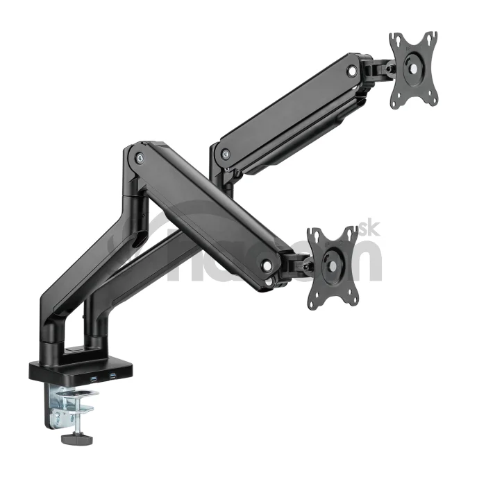 Držiak monitora Brateck LDT60-C024 dve ramená vedľa seba mechanická pružina Heavy Duty