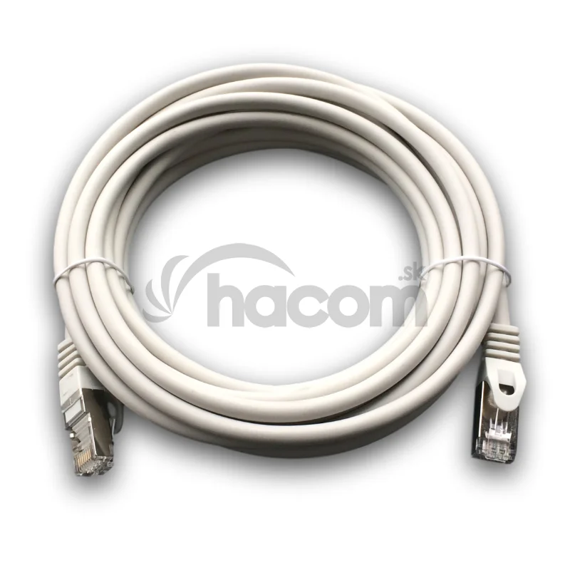 DATACOM Patch cord S/FTP CAT6A 5m sivý