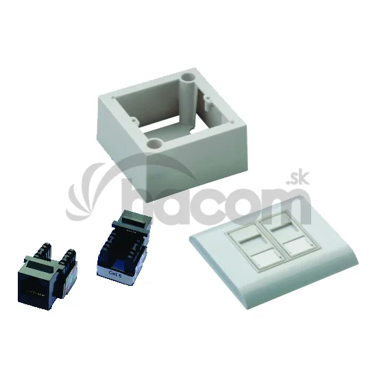 DATACOM UTP 2xRJ45 zásuvka Cat6 (pod aj nad omietku)