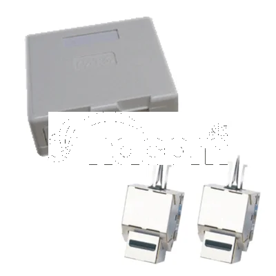 Dvojzásuvka CAT5E STP 2xRJ45 na omietku protiprach.