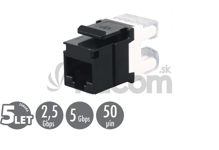 Zarezávací keystone Solarix CAT5E UTP RJ45 SXKJ-5E-UTP-BK