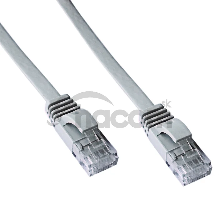 DATACOM Patch cord UTP CAT6 2m šedý FLAT plochý