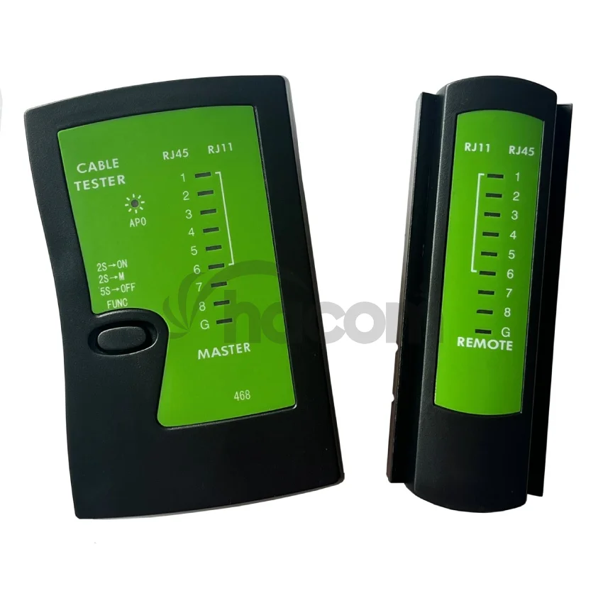 W-star Tester káblov UTP WS468EC RJ45 RJ11 indikácia LED diódami čierna