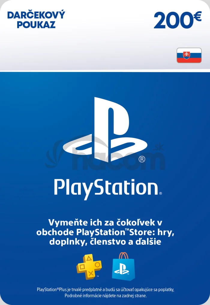 ESD SK - PS Store el. peňaženka - 200 EUR