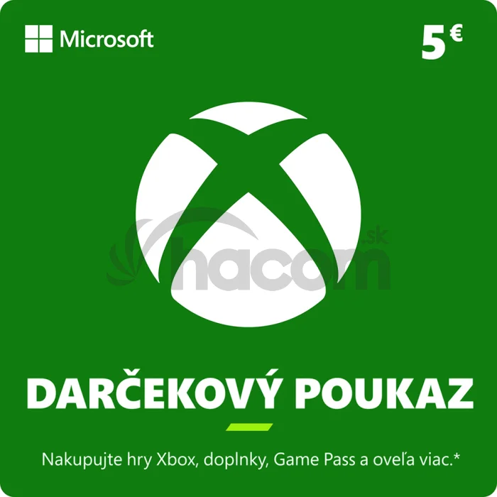 ESD XBOX - Darčeková karta Xbox 5 EUR
