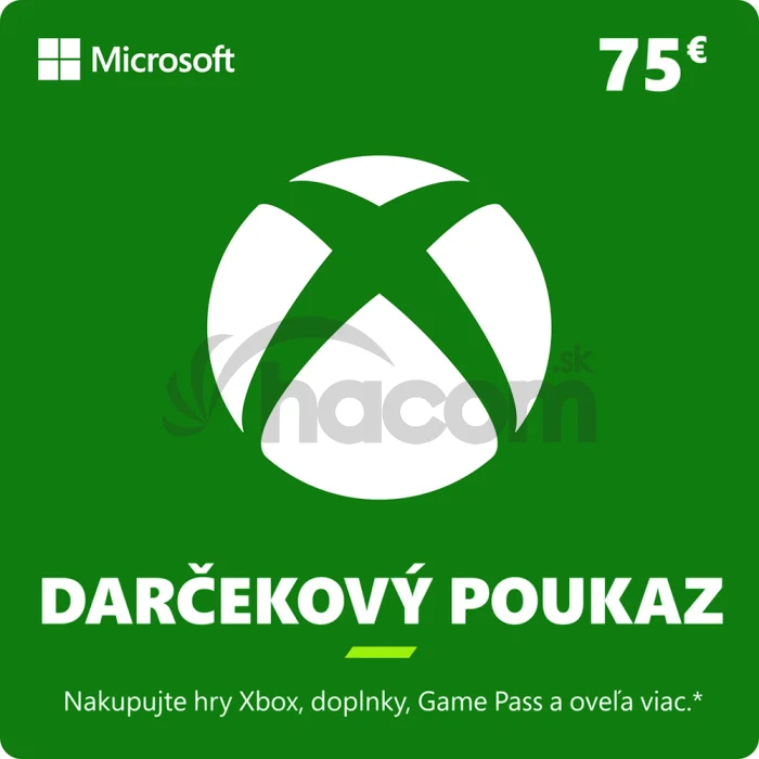 ESD XBOX - Darčeková karta Xbox 75 EUR