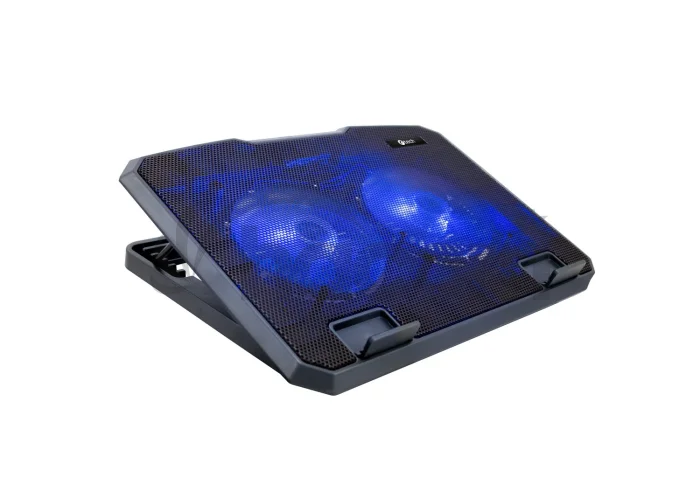 Chladiaca podložka C-TECH CLP-140, 15,6", 2x 140mm, 2x USB, modré podsvietenie