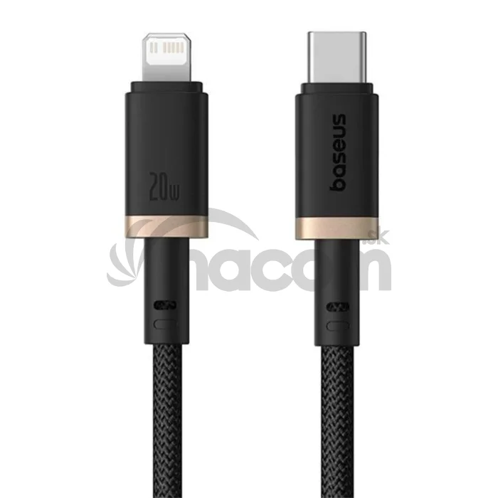 Baseus Rýchlonabíjací kábel Dura USB/Lightning 2m 20W čierno zlatý