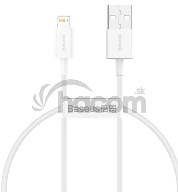 Baseus CALYS-02 Superior Fast Charging Kábel Lightning 2.4A 0.25m White