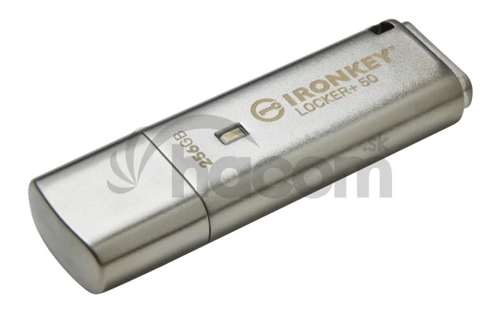 Kingston IronKey Locker+ 50/256GB/USB 3.1/USB-A/Strieborná