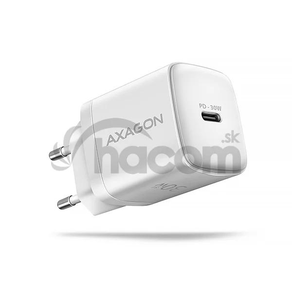 AXAGON ACU-PD30W, Sil nabíjačka do siete 30W, 1x port USB-C, PD3.0/PPS/QC4+/SFC/AFC/Apple, biela