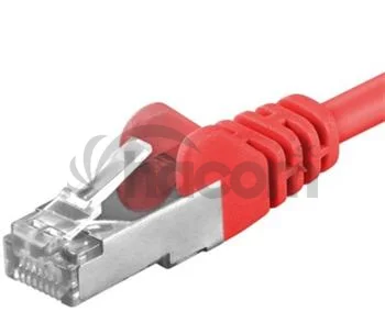Premiumcord Patch kábel CAT6a S-FTP, RJ45-RJ45, AWG 26/7 0,25 m červená