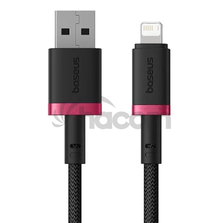 Baseus Rýchlonabíjací kábel Dura USB/Lightning 2m 2.4A červeno čierny