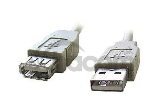 Kábel USB A-A 1,8m 2.0 predlž, HQ Black, zlac.kont.
