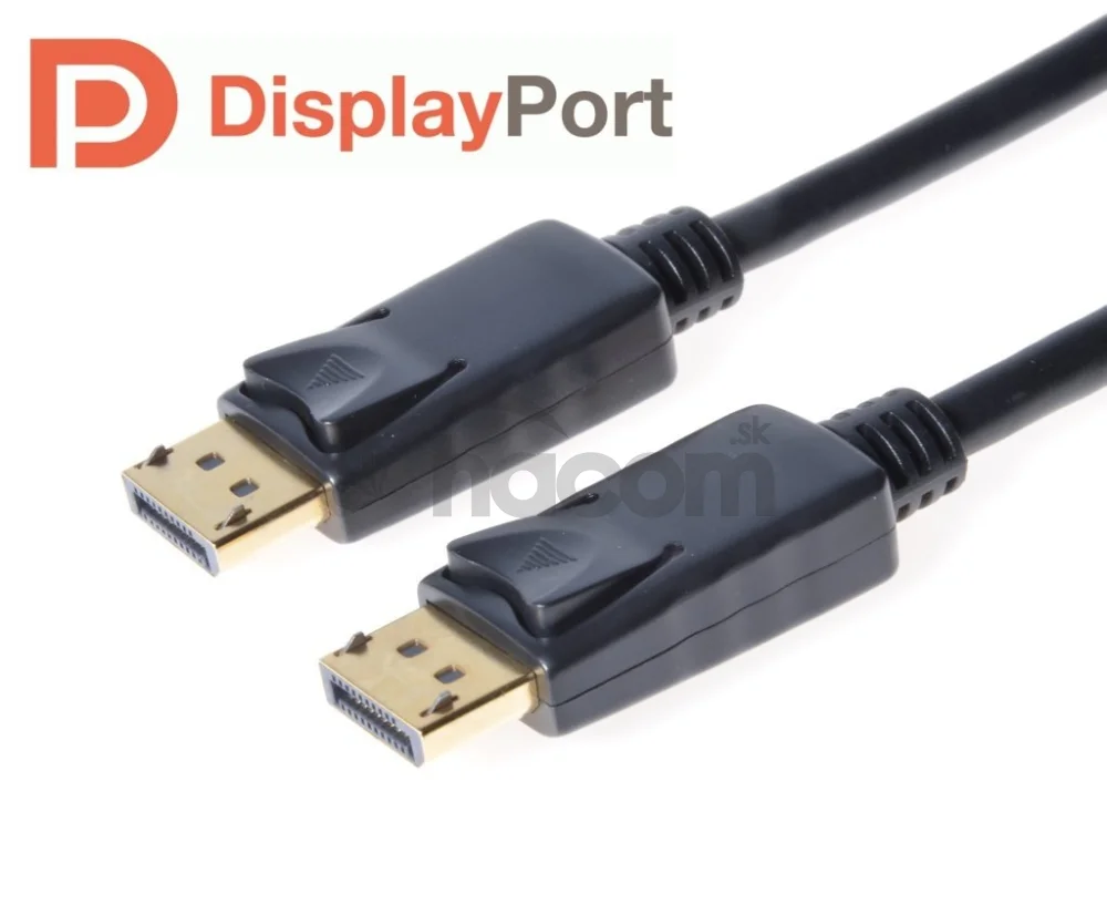 PremiumCord DisplayPort 1.2 prípojný kábel M/M, pozlátené konektory, 0,5m