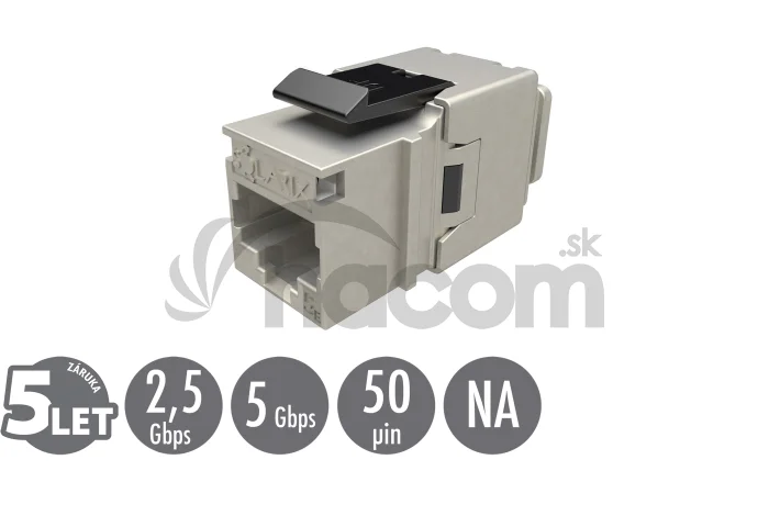 Rýchlozarezávací keystone Solarix CAT5E STP SXKJ-5E-STP-BK-NA