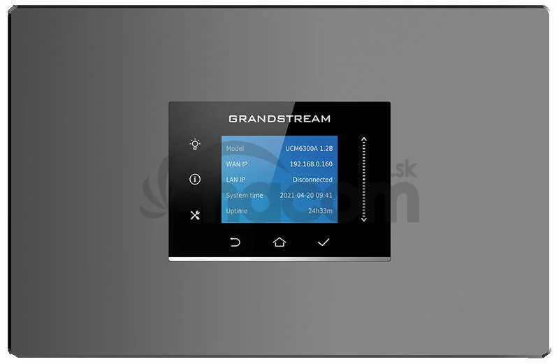 Grandstream UCM6300 Audio VoIP PBX, 250 užív., 50 súb. hov., audiokonf. 50úč., 0xFXO, 0xFXS port