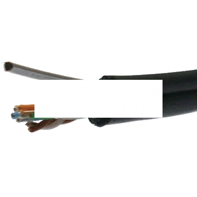 DATACOM UTP drôt Cat5e 305m samonosný OUTDOOR blk