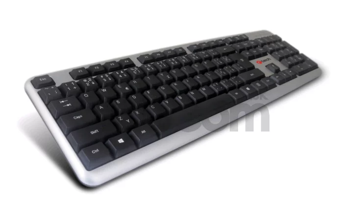 C-TECH KB-102/Drôtová USB/ CZ- SK layout/Strieborná
