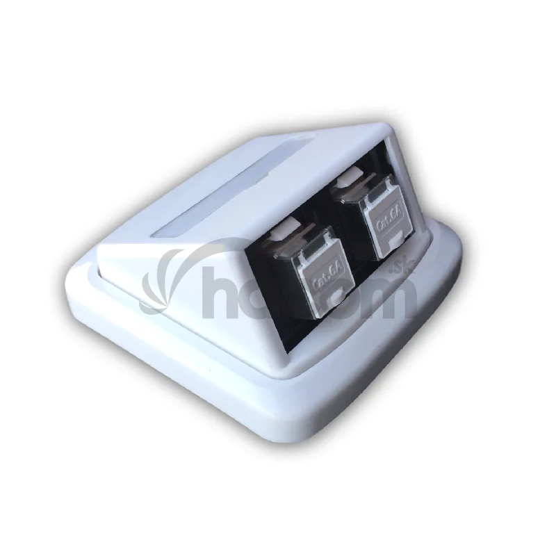 Dvojzásuvka ABB TANGO 2xRJ45 cat6A STP biela