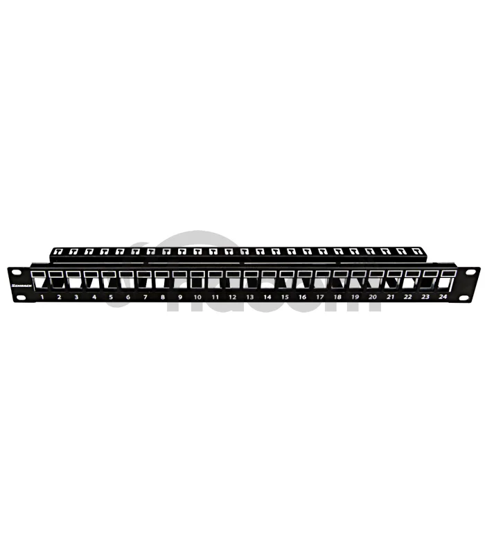19"patchpanel AMPARO pre 24 keystone SFA/SFB neosadený, 1U