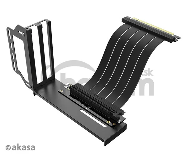 AKASA Riser black Pro, vertikálny VGA držiak