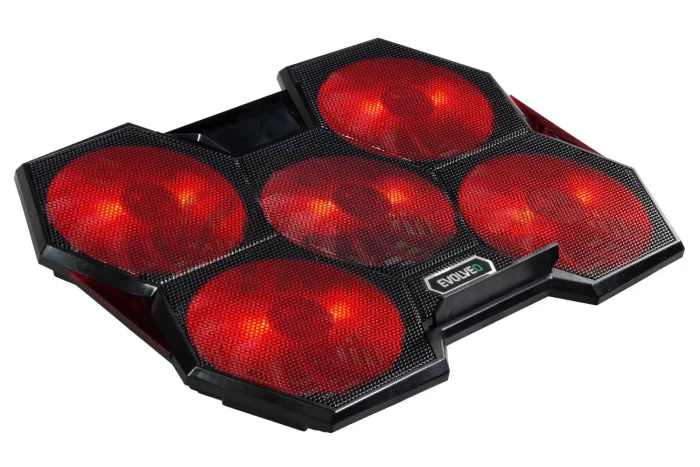 EVOLVEO Ania 14, chladiaca podložka pre notebook, 5x ventilátor, červené podsvietenie