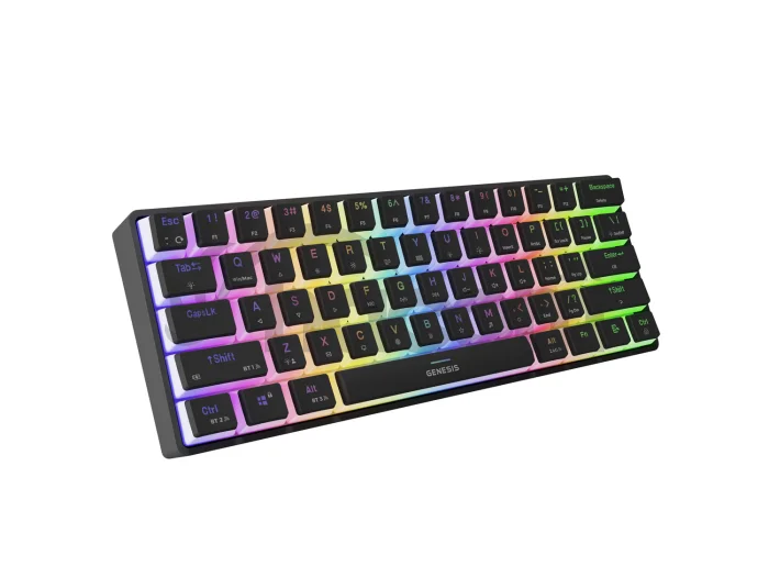 Genesis herná klávesnica THOR 660 G2/Gateron Red/USB+BT/US layout/Čierna