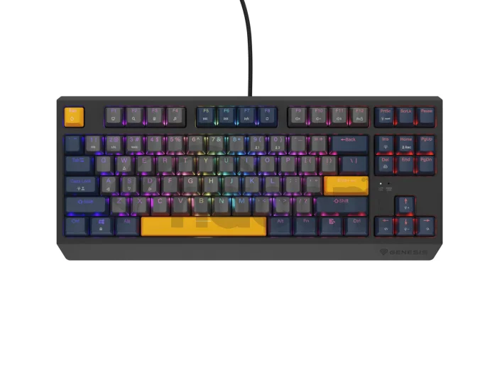 GENESIS herná klávesnica THOR 230/TKL/RGB/Outemu Panda/Drôtová USB/US layout/Naval Blue Negative