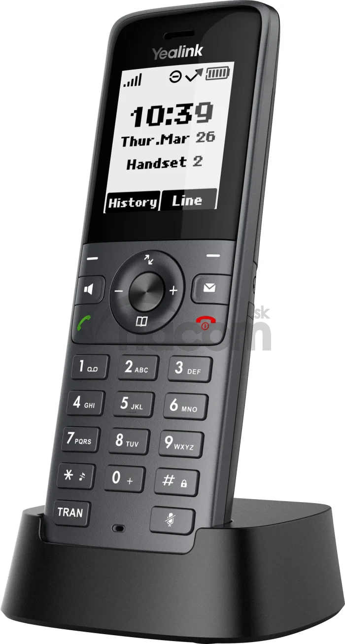 Yealink W71H SIP DECT rúčka, 1,8" čiernobiely displej