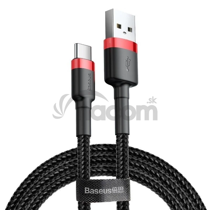 Baseus CATKLF-B91 Cafule Kábel USB-C 3A 1m Red/Black
