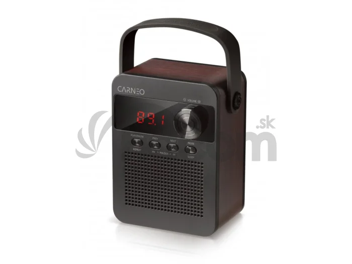 CARNEO F90 FM rádio, BT reproduktor, black/wood