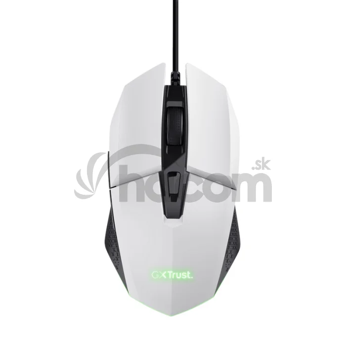 TRUST GXT 109 FELOX/Herná/Optická/Pre pravákov/6 400 DPI/Drôtová USB/Biela