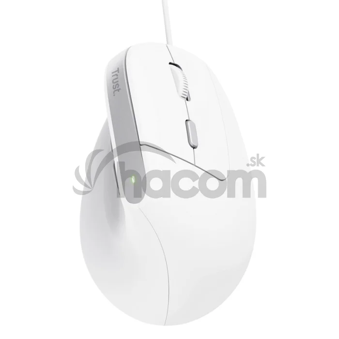Trust Bayo II/Vertikálna/Optická/Pre pravákov/2 400 DPI/Drôtová USB/Biela