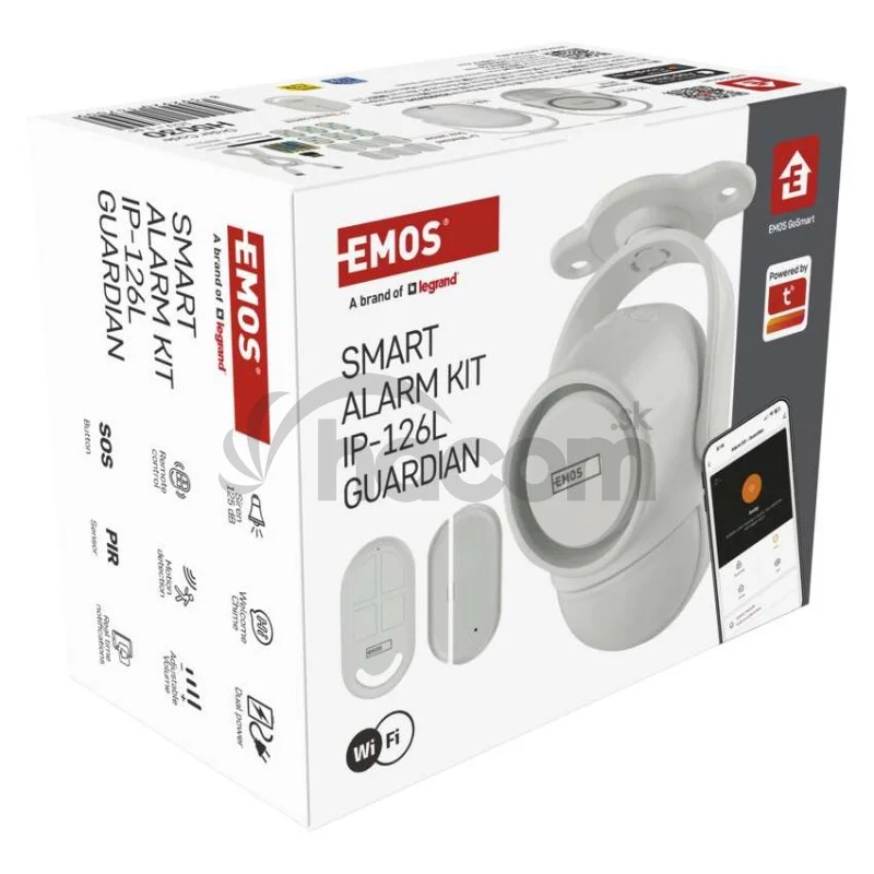 GoSmart alarm IP‑126L GUARDIAN s pohybovým senzorom, 6× dverový/okený senzor, WiFi