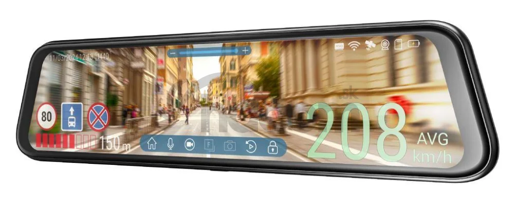 NAVITEL MR750 SMART celoobrazovková palubná kamera v spätnom zrkadle s WIFI a GPS